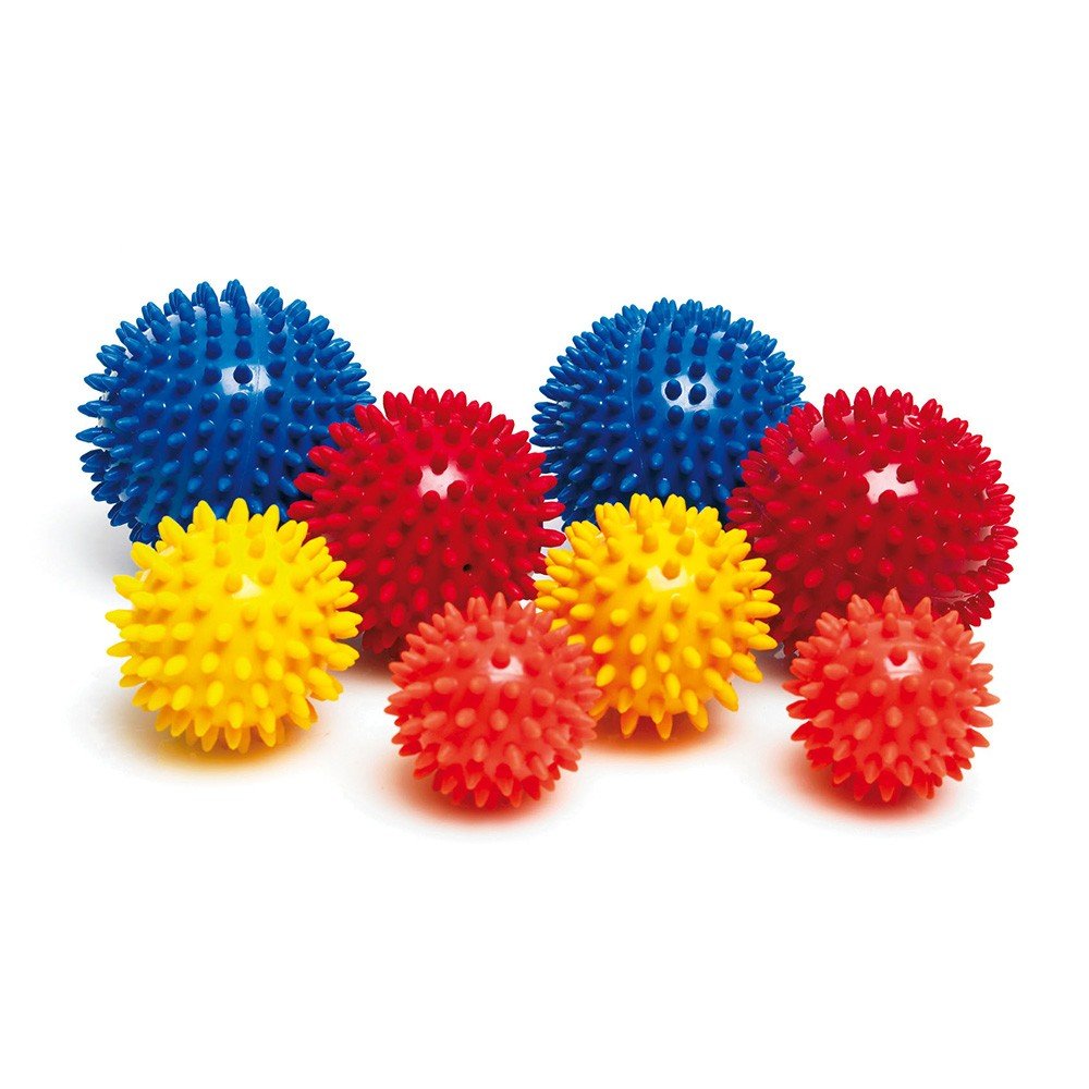 Spiky Massage Ball 9 cm, red  , 9 cm