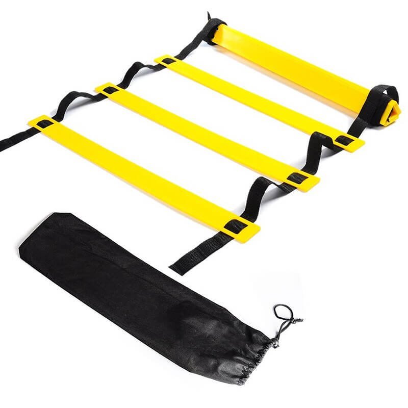 Fitstore Speed Ladder, length: 6M, 14pc yellow rungs is adjustable, yellow bar size:45cm