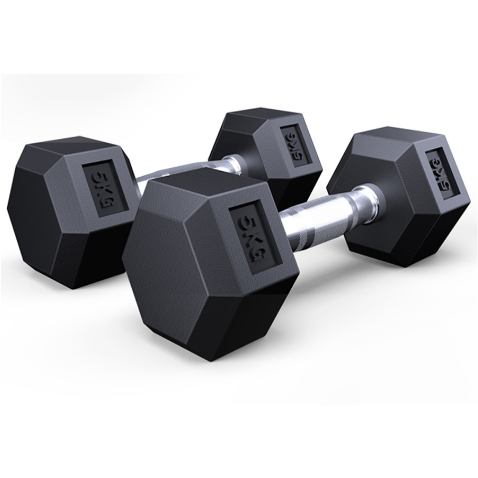 (M) Gravity D Rubber Hex Dumbbell, pcs