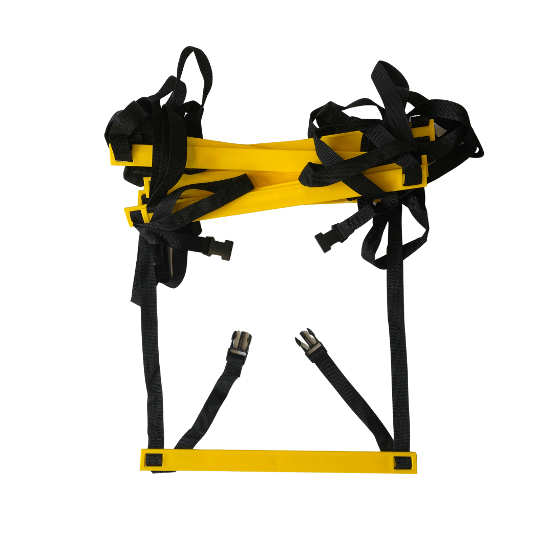 Fitstore Speed Ladder, length: 6M, 14pc yellow rungs is adjustable, yellow bar size:45cm