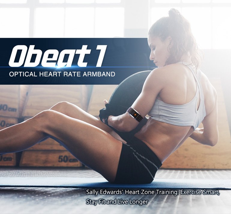 Obeat7 Optical Heart Rate Armband (on the forearm or upperarm)