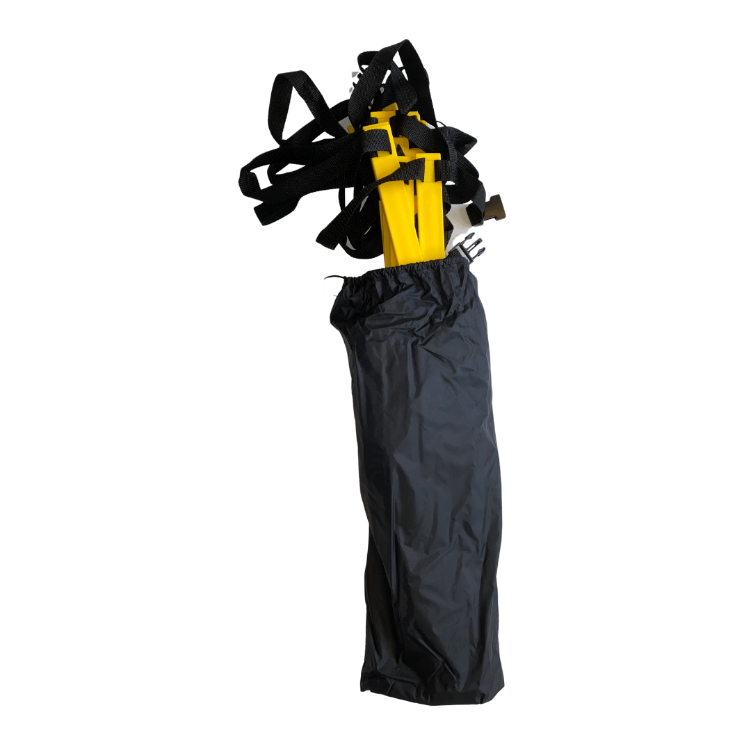 Fitstore Speed Ladder, length: 6M, 14pc yellow rungs is adjustable, yellow bar size:45cm