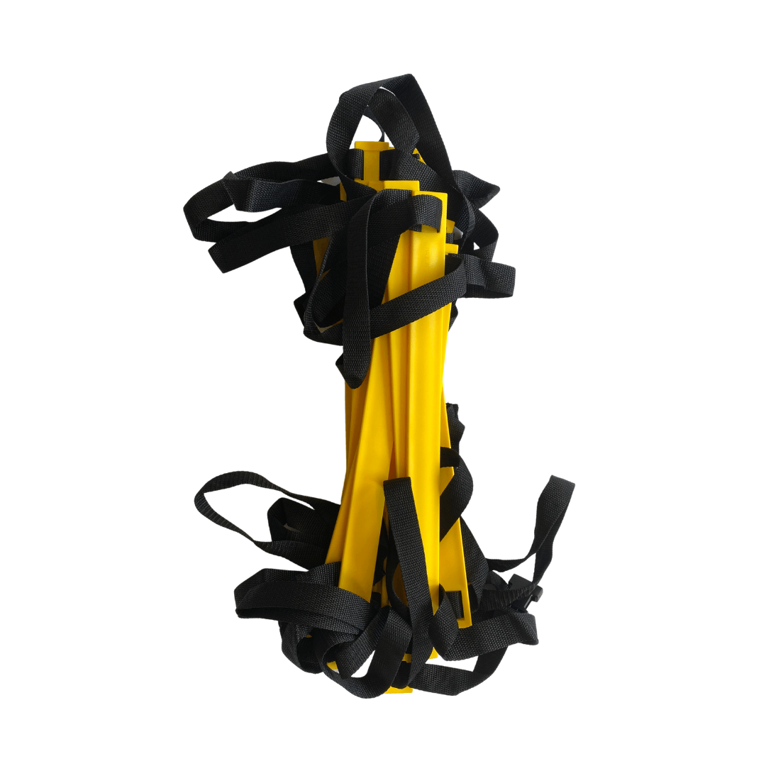Fitstore Speed Ladder, length: 6M, 14pc yellow rungs is adjustable, yellow bar size:45cm